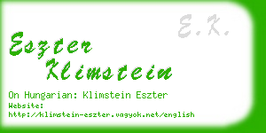 eszter klimstein business card